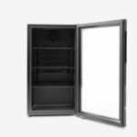 ثلاجة يوجين عرض 3 قدم باب زجاج – اسود